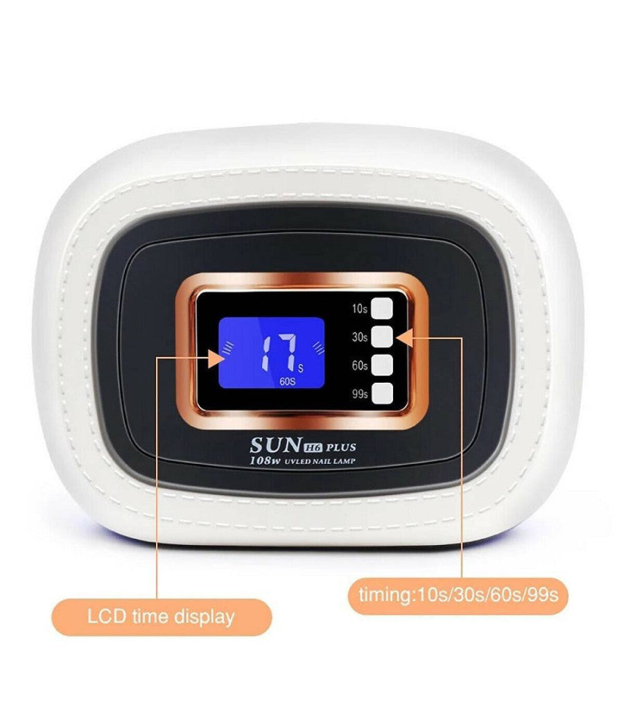 Lampada Unghie Uv Led Fornetto Unghie Nail Art Nail Lamp 108w 42 Led Sun H6 Plus         