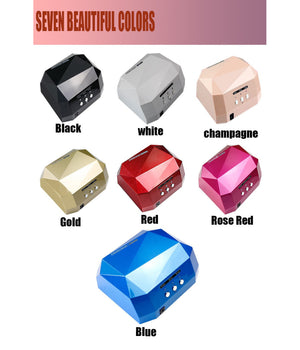 Lampada Uv Led Ricostruzione Unghie Nail Art Timer 36w Diamante Tecnologia Ccfl         