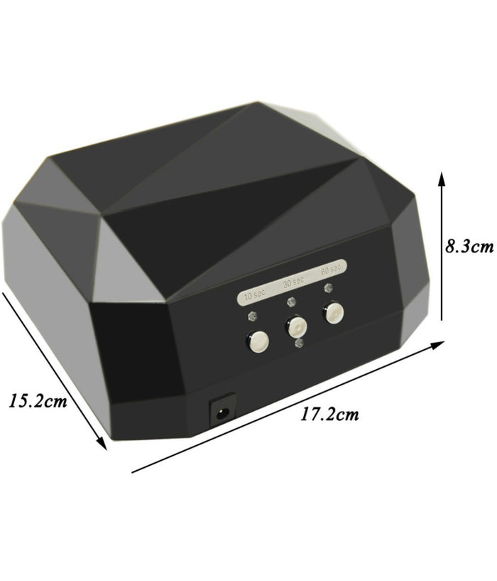 Lampada Uv Led Ricostruzione Unghie Nail Art Timer 36w Diamante Tecnologia Ccfl         
