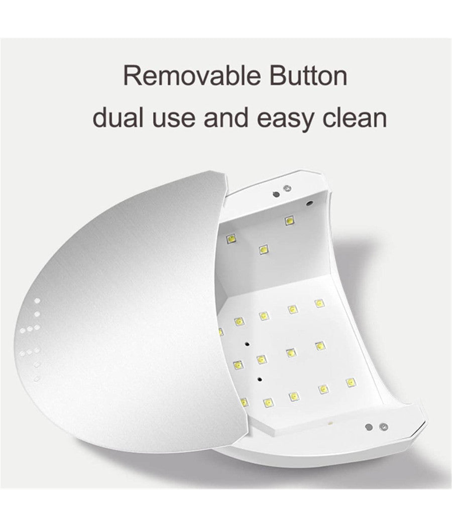 Lampada Uv Per Nail Art Asciugatura Gel Colata Unghie Con 30led Da 48w Manicure         