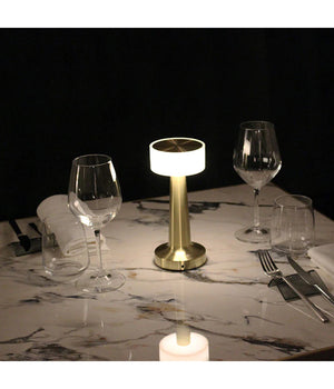 Lampada Vintage Da Tavolo A Led Ricaricabile Usb Lume Luce Calda Per Bar Locali         
