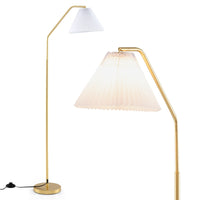 Lampada da terra moderna con testa regolabile, Lampada alta per soggiorno camera da letto e ufficio Oro-Lampade