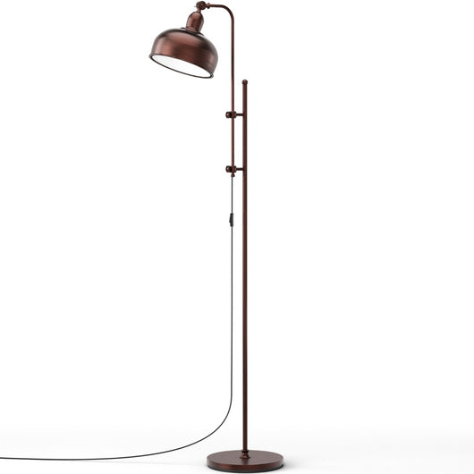 Lampada da scrivania rustica con finitura in bronzo e struttura in metallo, Lampada da terra per soggiorno da letto e ufficio-Lampade