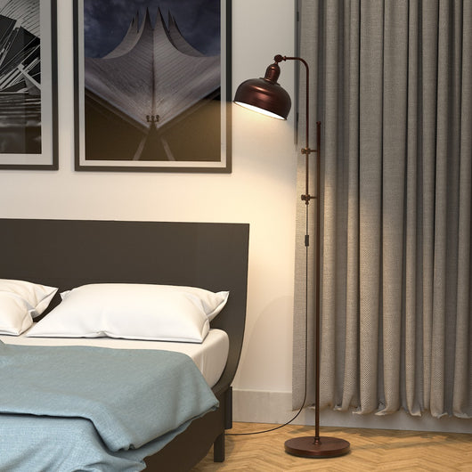 Lampada da scrivania rustica con finitura in bronzo e struttura in metallo, Lampada da terra per soggiorno da letto e ufficio-Lampade