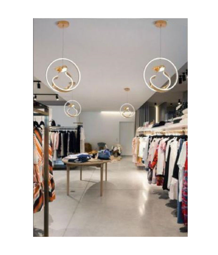 Lampadario 53w Led Moderno Lampada A Sospensione Con Uccello Luminoso 6500k A51         