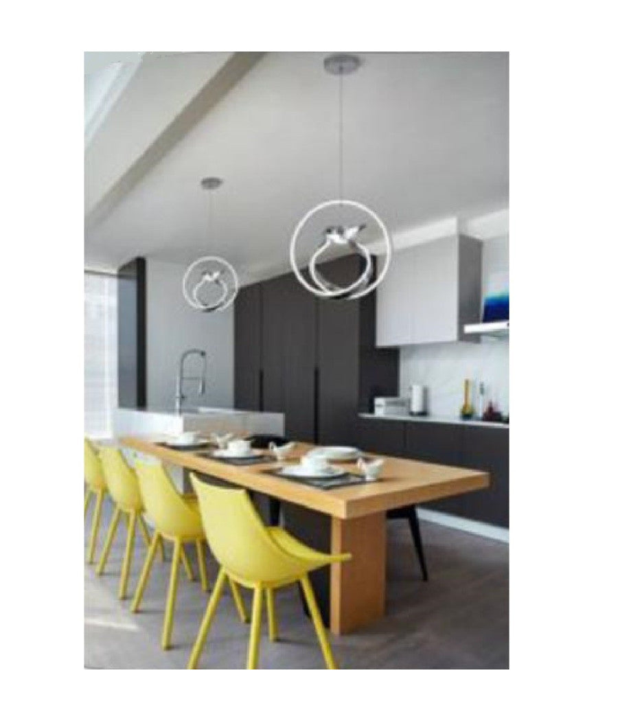 Lampadario 53w Led Moderno Lampada A Sospensione Con Uccello Luminoso 6500k A51         