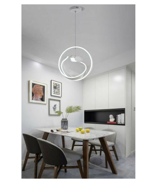 Lampadario 53w Led Moderno Lampada A Sospensione Con Uccello Luminoso 6500k A51         