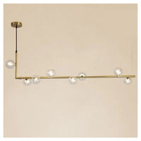 Trade Shop - Lampadario 8 Sfere G9 In Vetro Da Soffitto In Metallo Oro Design Moderno 71638         