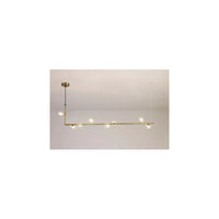 Trade Shop - Lampadario 8 Sfere G9 In Vetro Da Soffitto In Metallo Oro Design Moderno 71638         