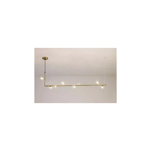 Trade Shop - Lampadario 8 Sfere G9 In Vetro Da Soffitto In Metallo Oro Design Moderno 71638         