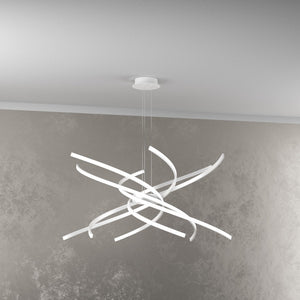 Lampadario a Led Moderno Top Light Tornado 69W 4450LM 1163/S80 Nero