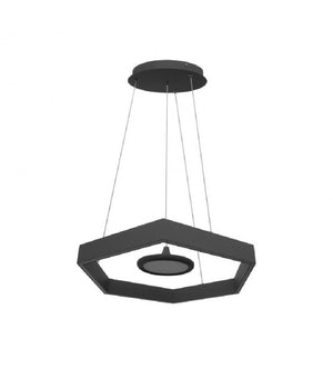 Lampadario A Sospensione 34watt Led Rombo Grigio Tono Bianco Freddo 6500k Lp-07g         