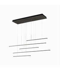 Lampadario A Sospensione 38w A Led Design Minimal 3 Colorazione Di Luce Lp-43-3c  Nero       