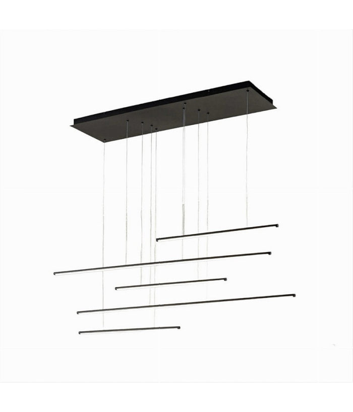 Lampadario A Sospensione 38w A Led Design Minimal 3 Colorazione Di Luce Lp-43-3c  Nero       