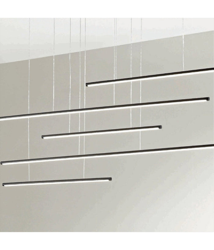 Lampadario A Sospensione 38w A Led Design Minimal 3 Colorazione Di Luce Lp-43-3c  Nero       