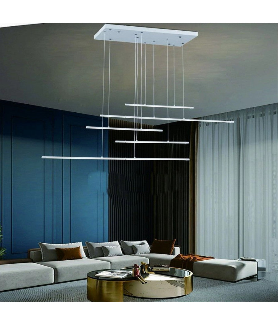 Lampadario A Sospensione 38w A Led Design Minimal 3 Colorazione Di Luce Lp-43-3c         