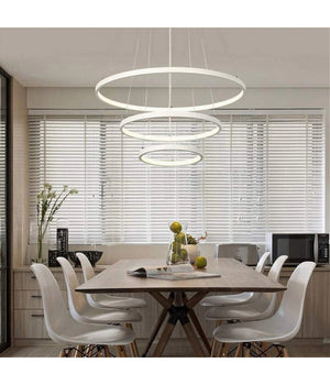 Lampadario A Sospensione 51 W Led Forma Pianeta Bianco 3 Colorazione Luce A64-3c         