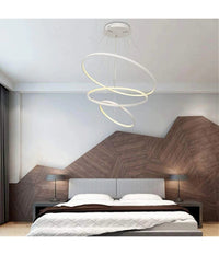 Lampadario A Sospensione 51 W Led Forma Pianeta Bianco 3 Colorazione Luce A64-3c         