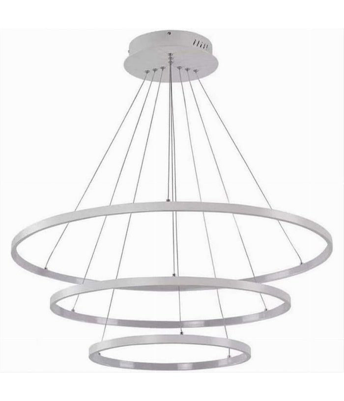 Lampadario A Sospensione 51 W Led Forma Pianeta Bianco 3 Colorazione Luce A64-3c         