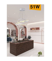 Lampadario A Sospensione 51w A Led Forma Di Pianeta Bianco Luce Calda Fredda A64  -bianco Caldo      -