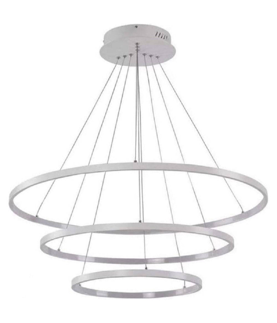 Lampadario A Sospensione 51w A Led Forma Di Pianeta Bianco Luce Calda Fredda A64         