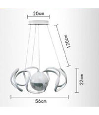 Lampadario A Sospensione 78 Watt Led Spirale 2.0 Bianco Luce Fredda 6500k Lp-11b         