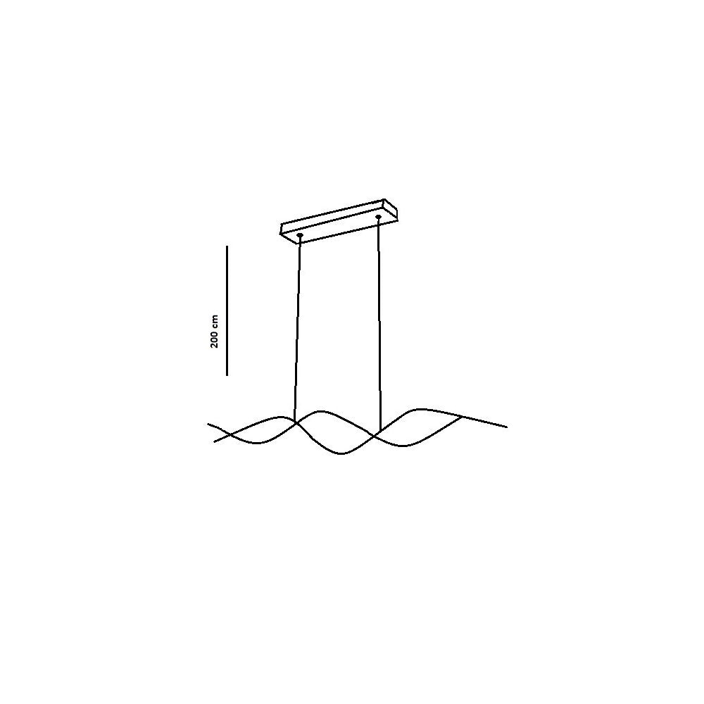 Lampadario a sospensione a led Sinuo 36W bianco 3666-45-102 Fabas Luce