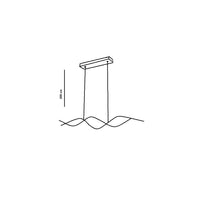 Lampadario a sospensione a led Sinuo 36W bianco 3666-45-102 Fabas Luce