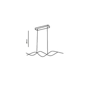 Lampadario a sospensione a led Sinuo 36W bianco 3666-45-102 Fabas Luce