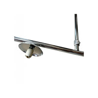 Trade Shop - Lampadario A Sospensione Argento Con 4 Sfere Bolle Bianche In Vetro Attacco G9 33924         