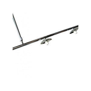 Trade Shop - Lampadario A Sospensione Argento Con 4 Sfere Bolle Bianche In Vetro Attacco G9 33924         