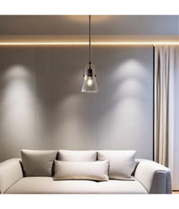 Lampadario A Sospensione Con Paralume In Vetro Lampada Moderna Attacco E27 Lp-90         