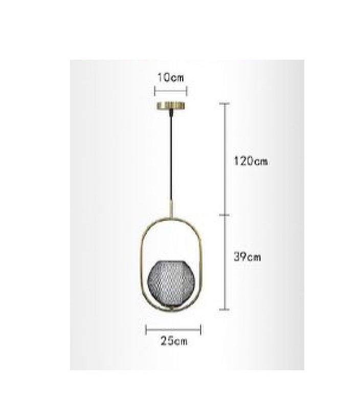 Lampadario A Sospensione Con Portalampada Attacco E27 Lampada In Metallo Lp-09n         