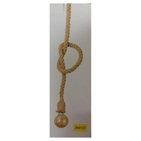 Trade Shop - Lampadario A Sospensione Da 3 Mt Corda Di Canapa Portalampada Attacco E27 582963         