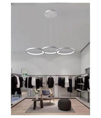 Lampadario A Sospensione Da Soffitto 3 Anelli Tre Tonalità  Di Colore 40w B63-b3c         