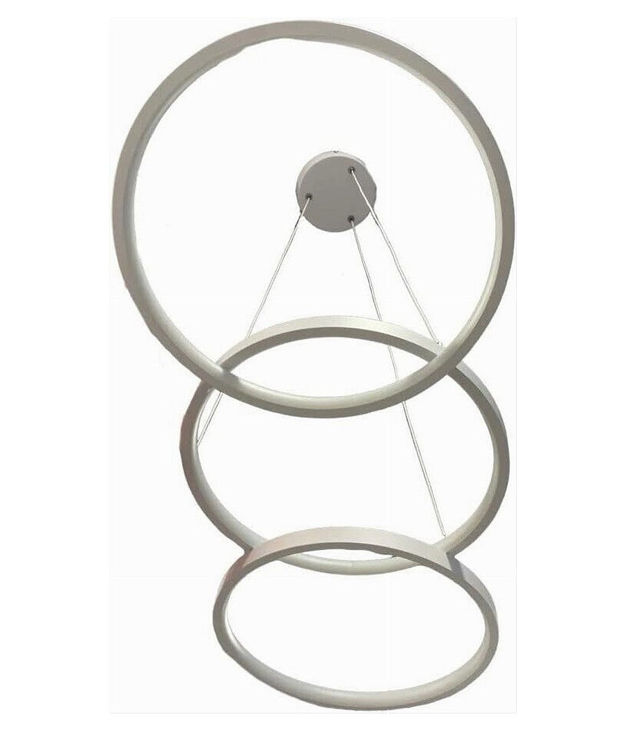 Lampadario A Sospensione Da Soffitto 3 Anelli Tre Tonalità  Di Colore 40w B63-b3c         