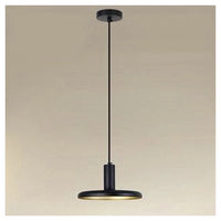 Trade Shop - Lampadario A Sospensione Design Moderno Con Paralume In Ferro Nero Oro E27 Ip20 33757         
