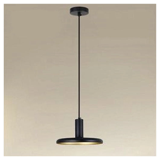 Trade Shop - Lampadario A Sospensione Design Moderno Con Paralume In Ferro Nero Oro E27 Ip20 33757         