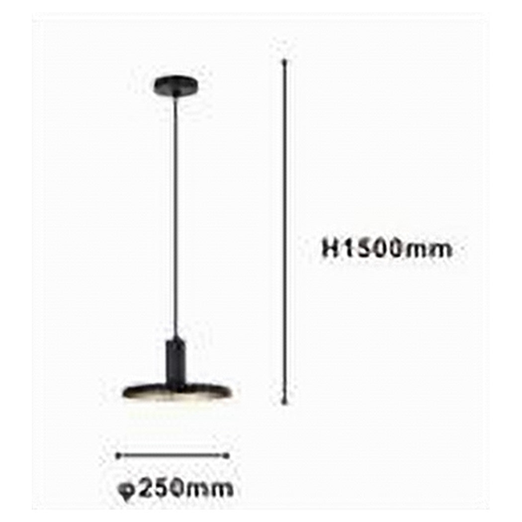 Trade Shop - Lampadario A Sospensione Design Moderno Con Paralume In Ferro Nero Oro E27 Ip20 33757         