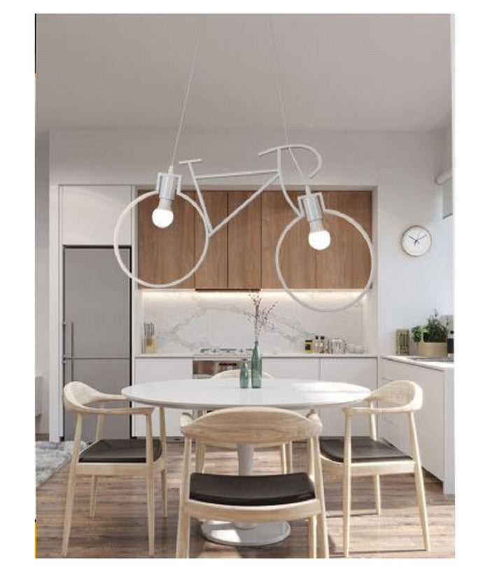 Lampadario A Sospensione E27 Da Soffitto A Forma Di Bicicletta Lampada Bici A10         