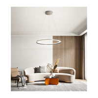 Lampadario a sospensione EDGE a led 66W Grigio titanio Perenz