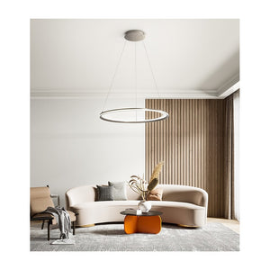 Lampadario a sospensione EDGE a led 66W Grigio titanio Perenz