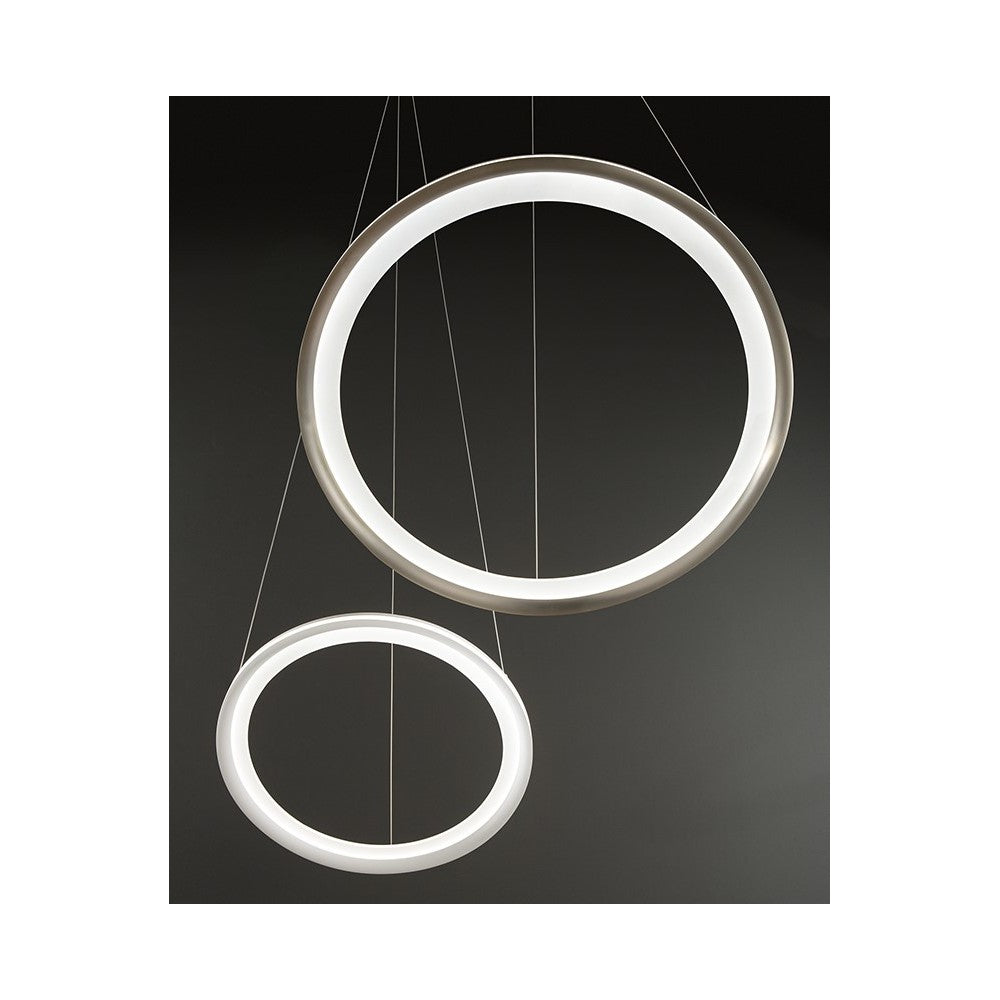 Lampadario a sospensione EDGE a led 86W Grigio Titanio Perenz