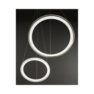 Lampadario a sospensione EDGE a led 86W Grigio Titanio Perenz