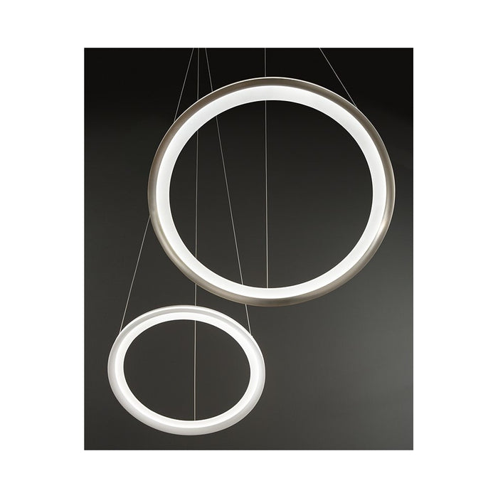 Lampadario a sospensione EDGE a led 86W Grigio Titanio Perenz