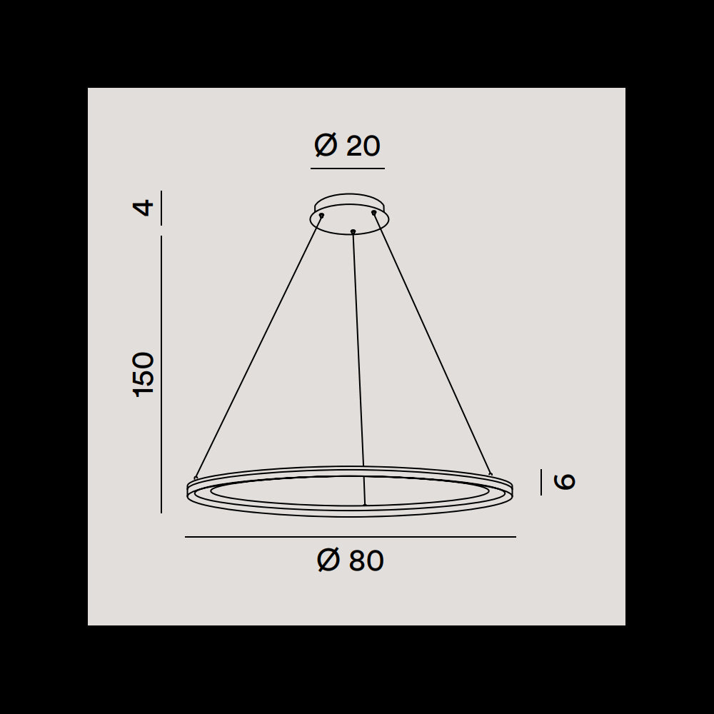 Lampadario a sospensione EDGE a led 86W Grigio Titanio Perenz