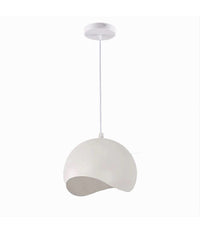 Lampadario A Sospensione In Metallo Pendente Forma Di Guscio D'uovo Luce E27 B93  Bianco       