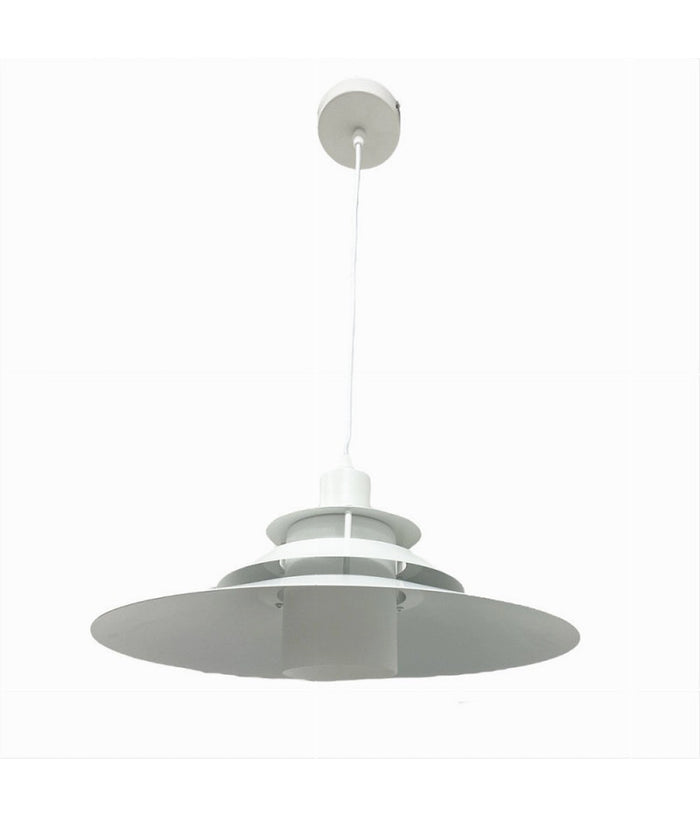 Lampadario A Sospensione Industriale E27 Lampada Pendente Vintage Retrò Lp-88  Bianco       