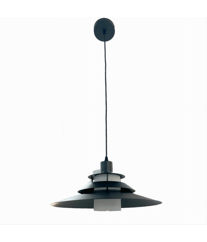 Lampadario A Sospensione Industriale E27 Lampada Pendente Vintage Retrò Lp-88  Nero       