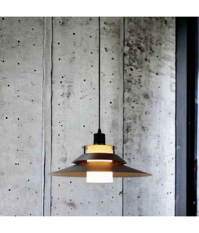 Lampadario A Sospensione Industriale E27 Lampada Pendente Vintage Retrò Lp-88  Nero       